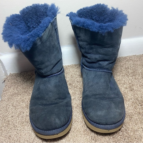 Ugg bow tie in navy blue Women 7 EU/ US 6 - Picture 2 of 5